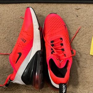 Neon red pink Nike 270